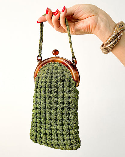 Timeless 1930s Art Deco Gimp Handbag & Coin Purse Set