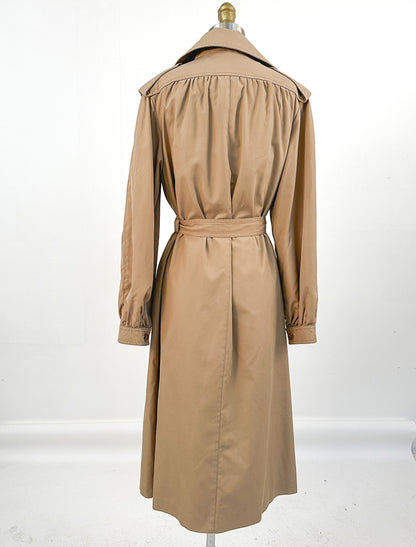 1970s Trench Coat with Fox Run Lining / Waist 36