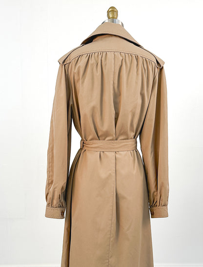 1970s Trench Coat with Fox Run Lining / Waist 36