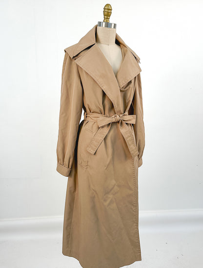 1970s Trench Coat with Fox Run Lining / Waist 36