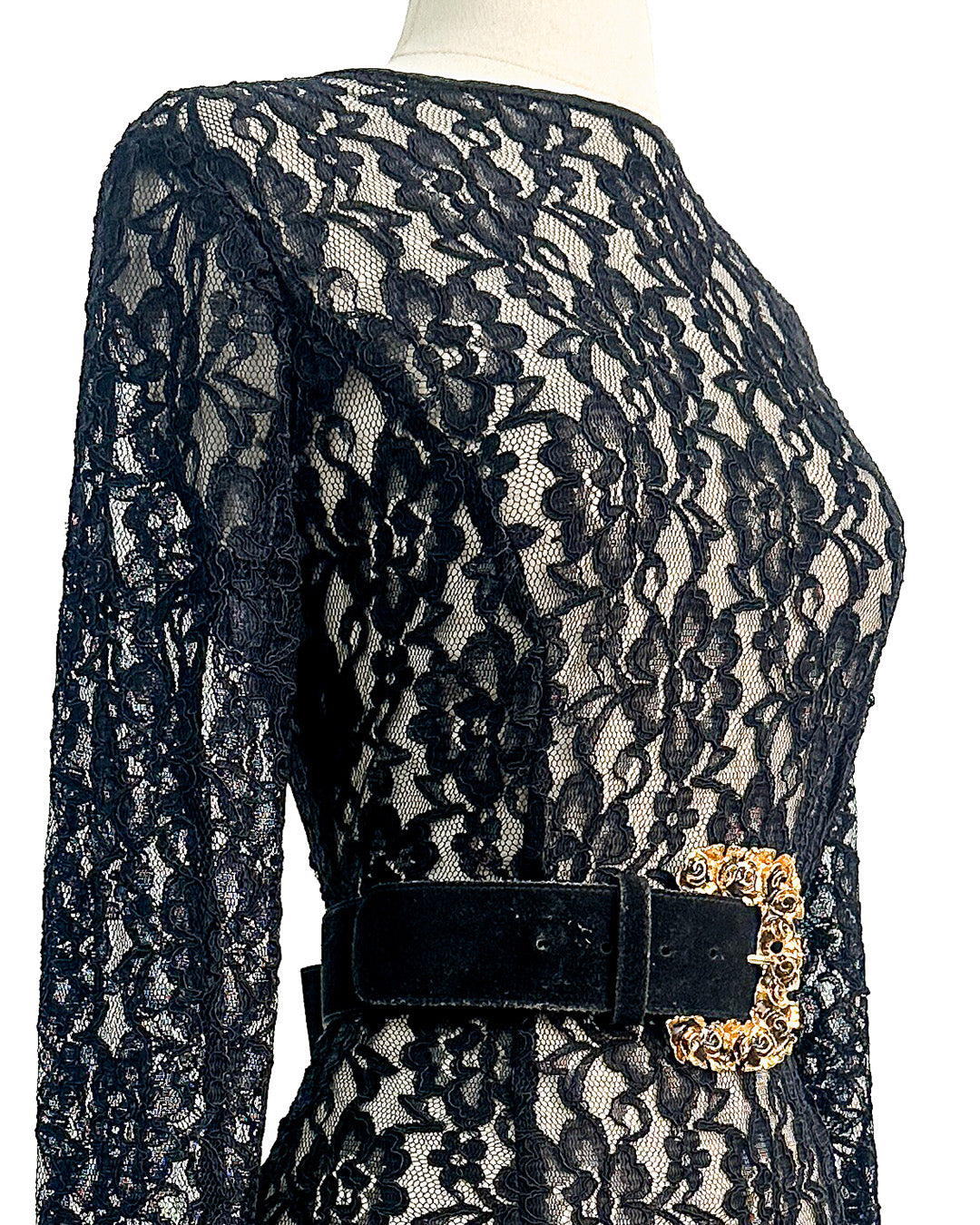 1990s 'The Enchanted Relic' Leather Statement Belt / up to a Waist 33"