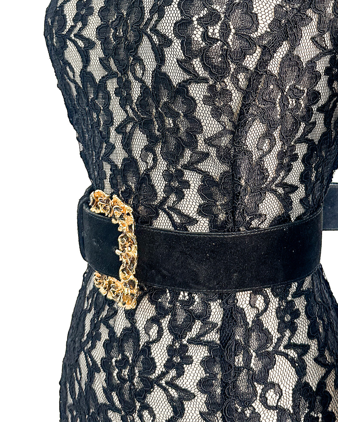 1990s 'The Enchanted Relic' Leather Statement Belt / up to a Waist 33"