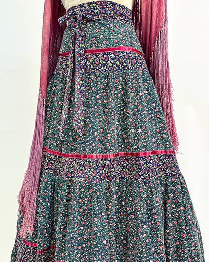 1970s 'The Enchanted Meadow' Gunne Sax Skirt / Medium