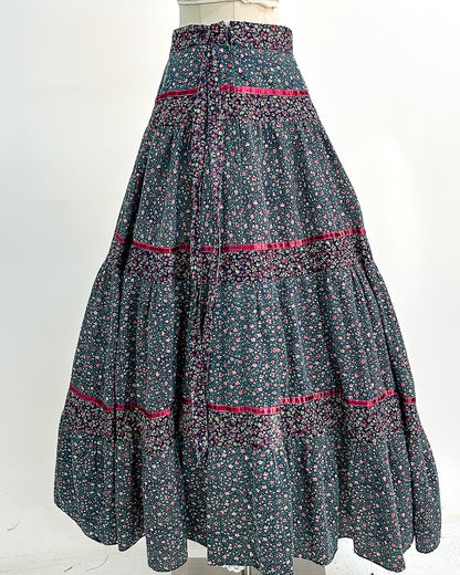 1970s 'The Enchanted Meadow' Gunne Sax Skirt / Medium