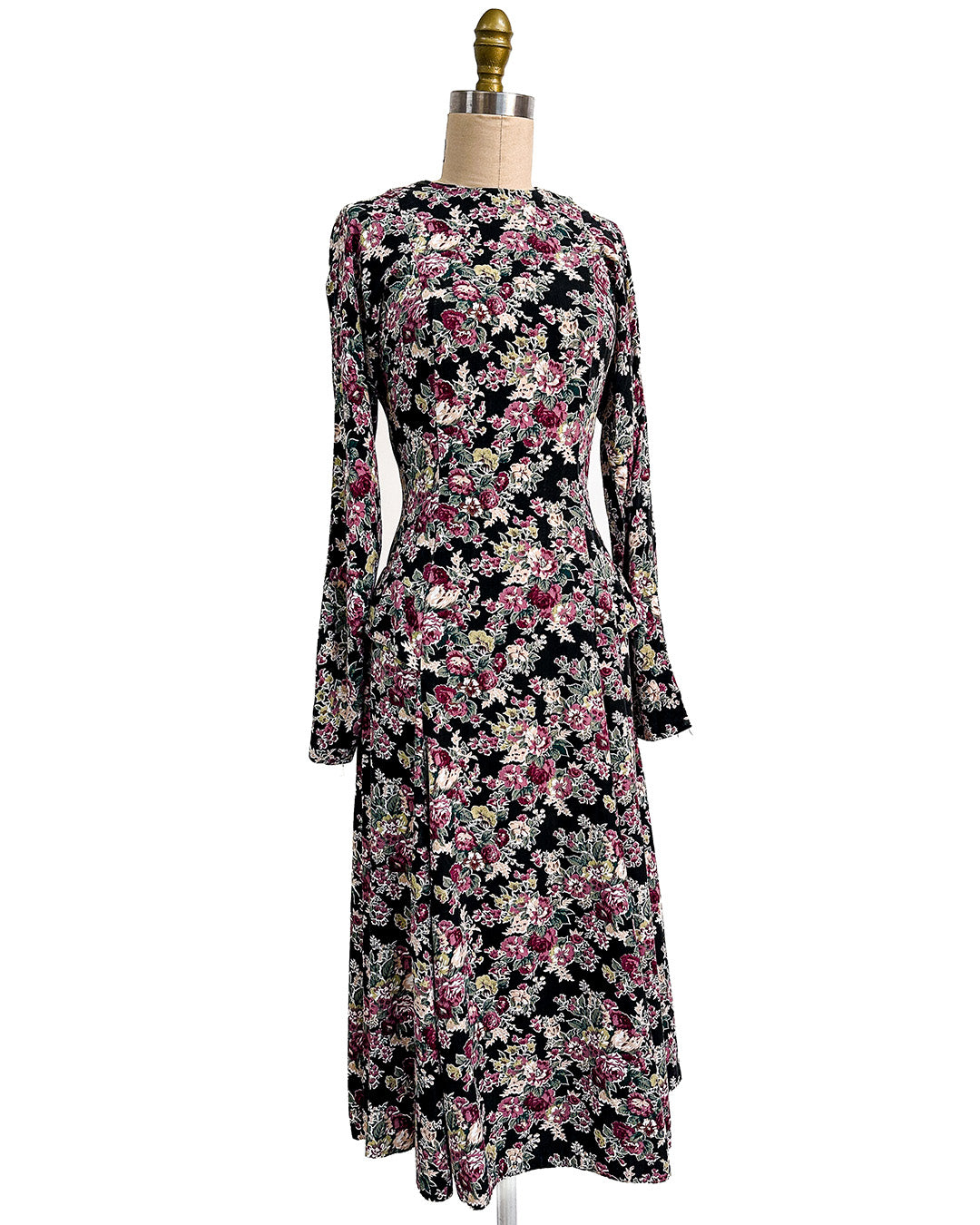 1970s 'The Witching Hour Blooms' Dress / Medium