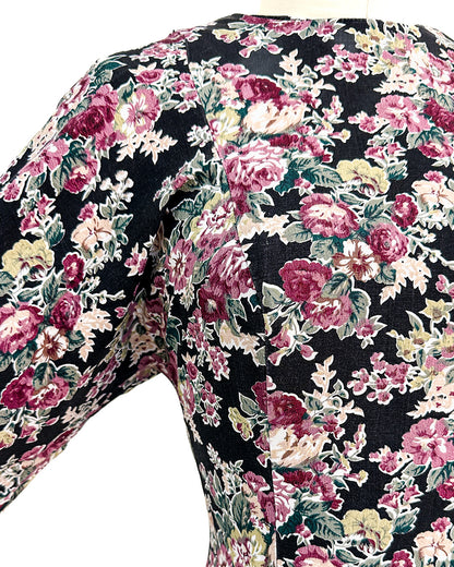 1970s 'The Witching Hour Blooms' Dress / Medium