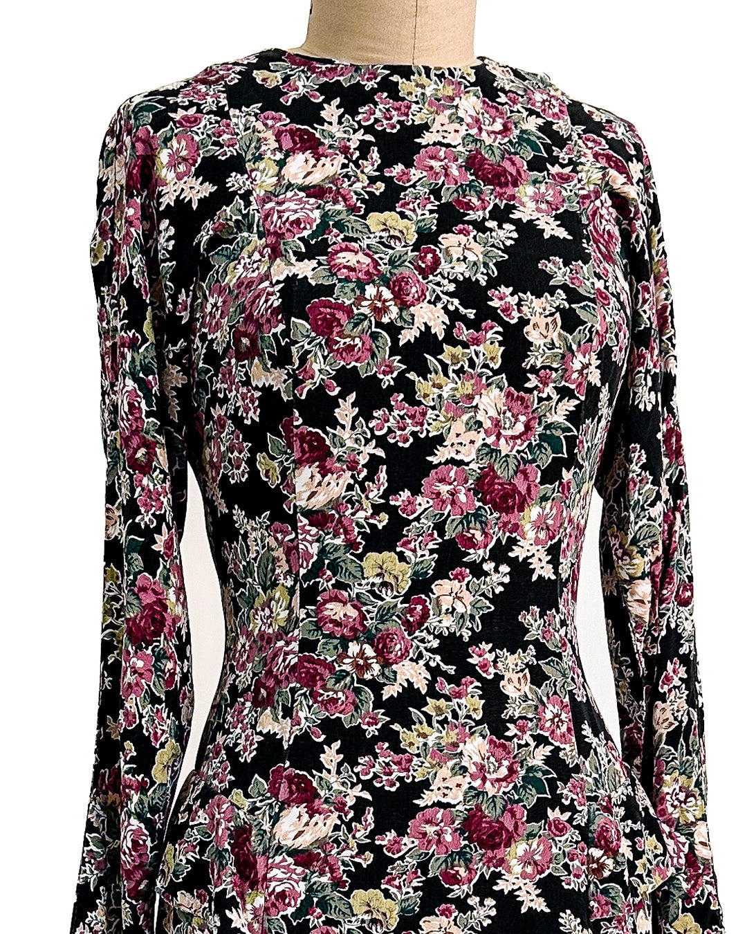 1970s 'The Witching Hour Blooms' Dress / Medium