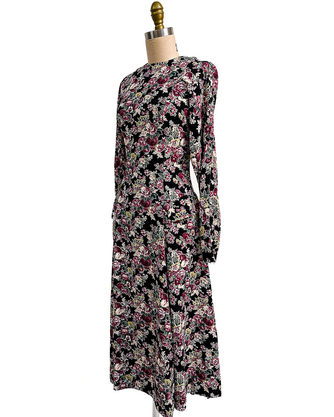 1970s 'The Witching Hour Blooms' Dress / Medium