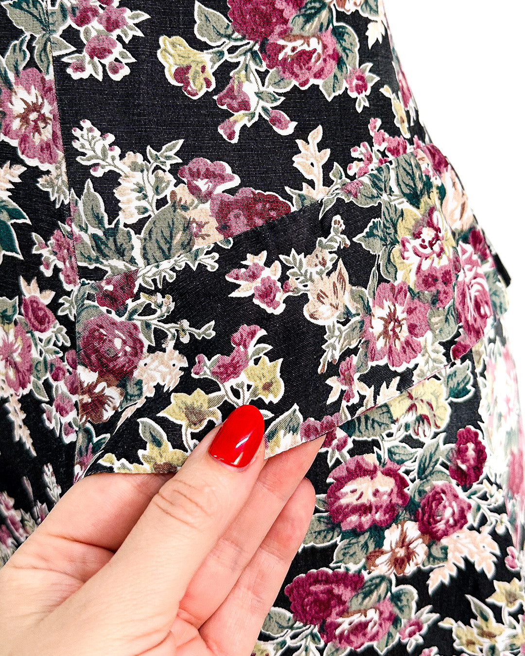 1970s 'The Witching Hour Blooms' Dress / Medium