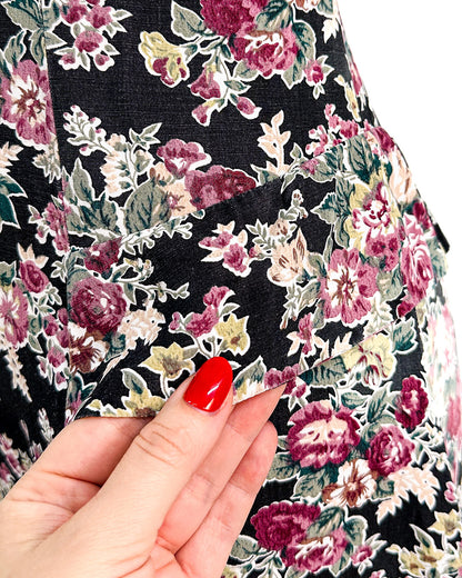 1970s 'The Witching Hour Blooms' Dress / Medium