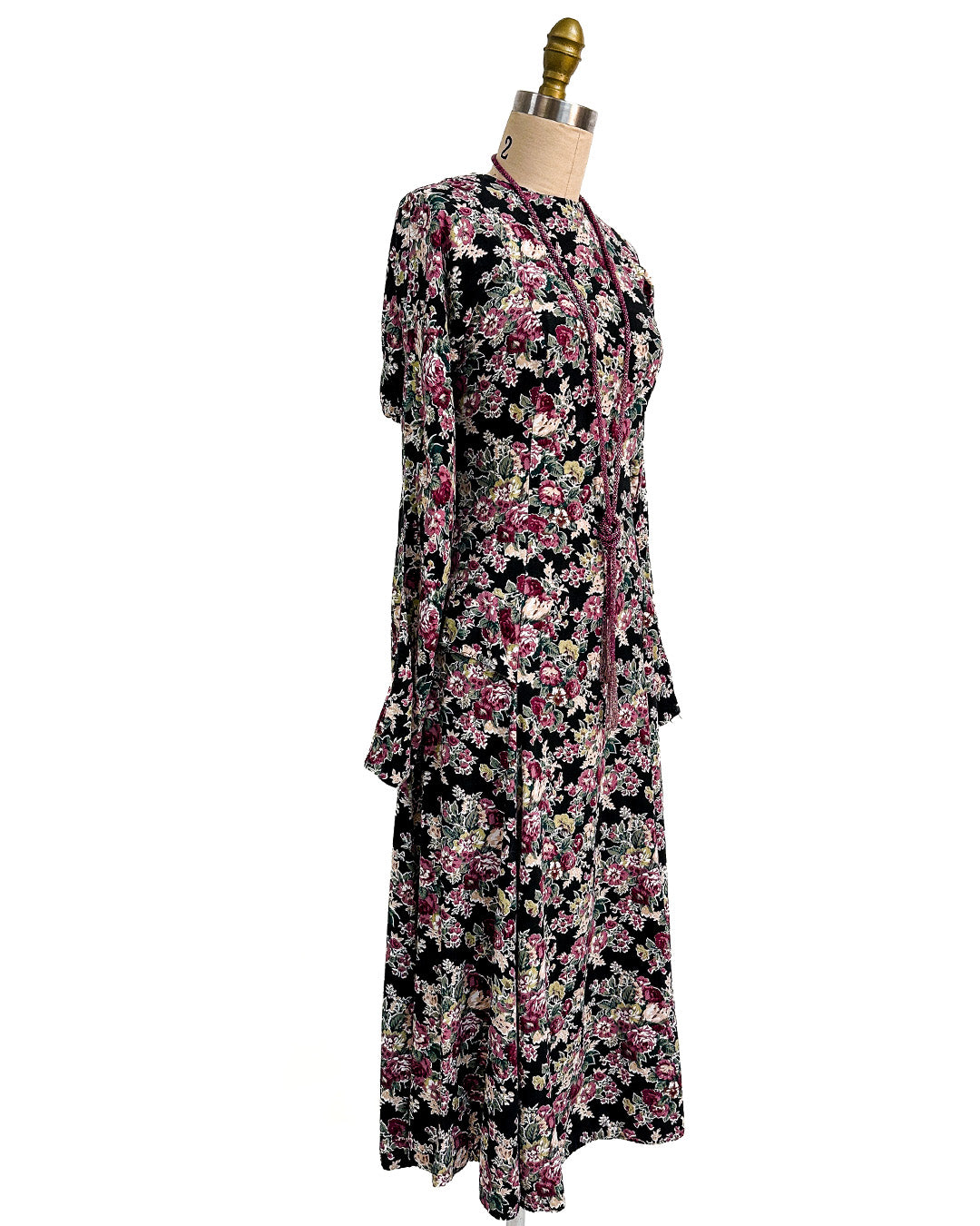 1970s 'The Witching Hour Blooms' Dress / Medium