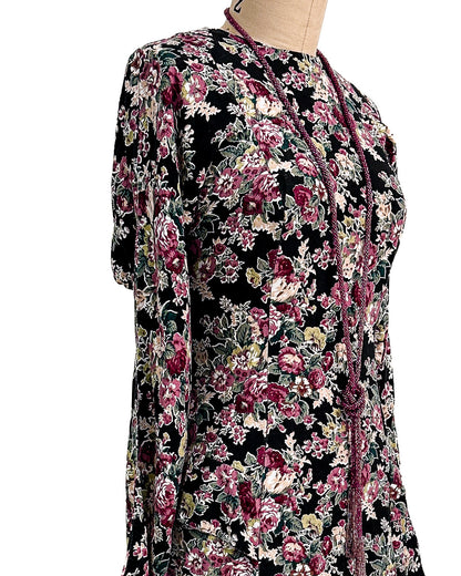 1970s 'The Witching Hour Blooms' Dress / Medium
