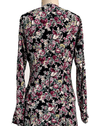 1970s 'The Witching Hour Blooms' Dress / Medium