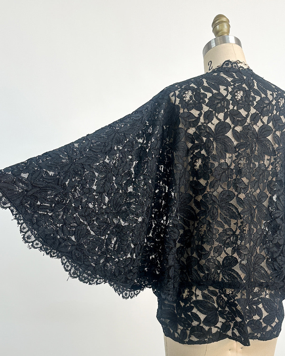 1930s 'The Starlight Séance Gown' Lace Bias Dress with Jacket / Large