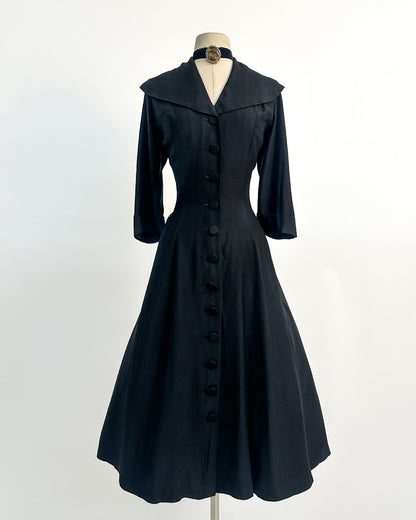 1950s “The Midnight New Look Dress” / Large