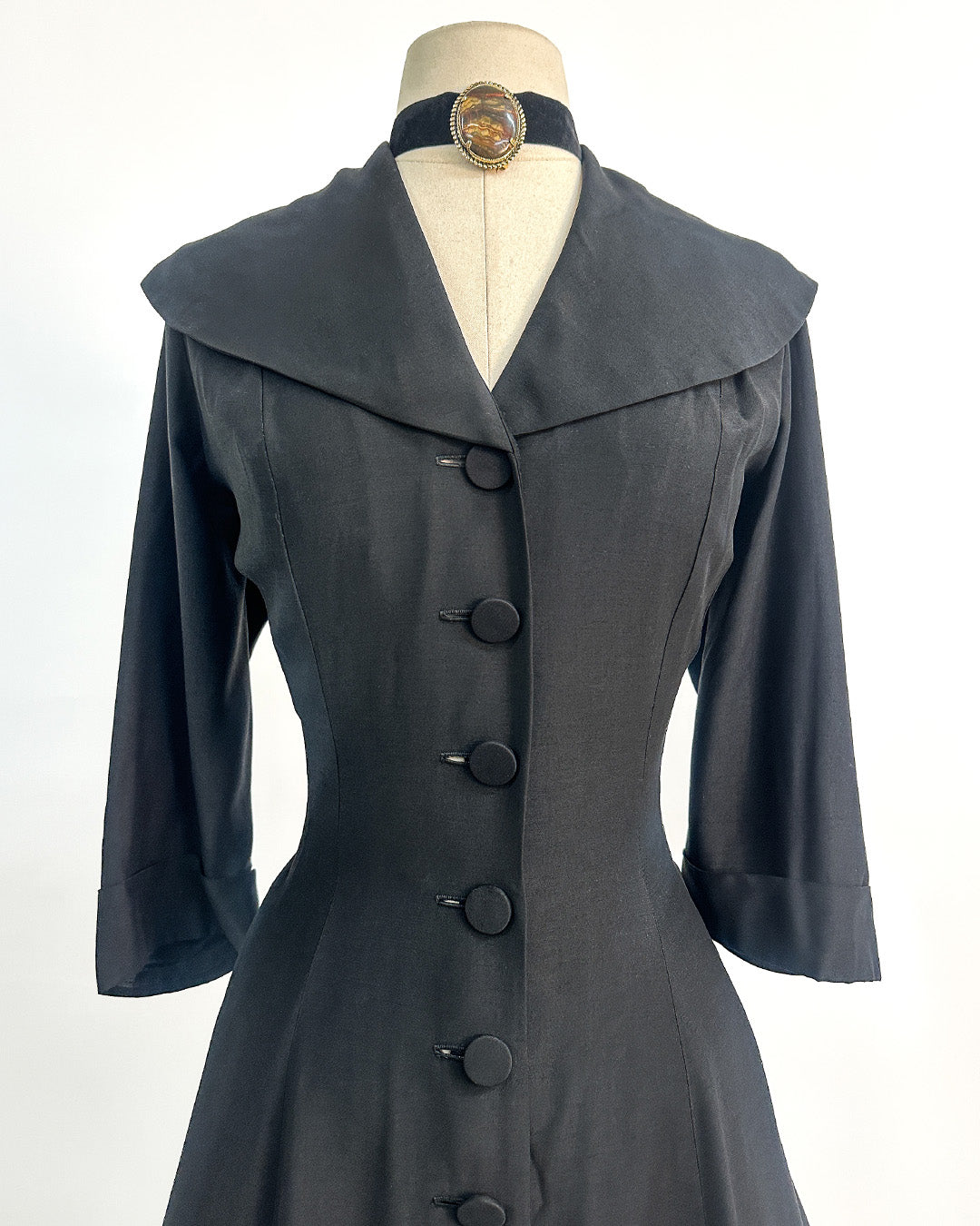 1950s “The Midnight New Look Dress” / Large