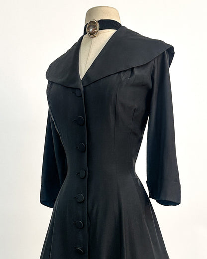 1950s “The Midnight New Look Dress” / Large