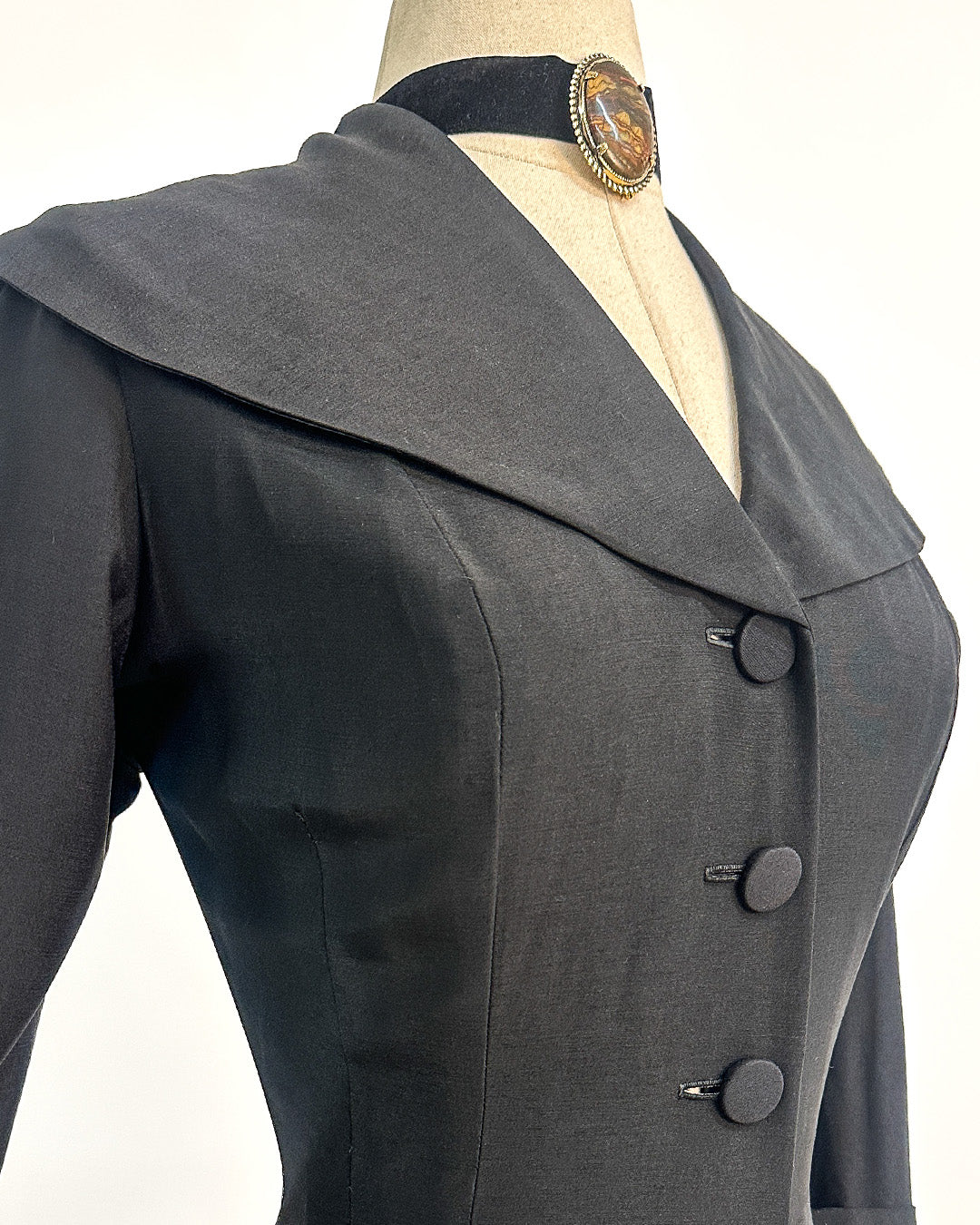 1950s “The Midnight New Look Dress” / Large