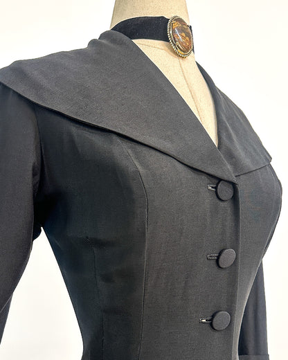 1950s “The Midnight New Look Dress” / Large