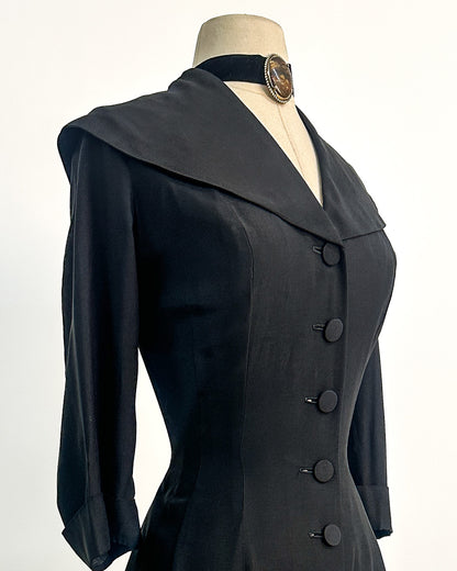 1950s “The Midnight New Look Dress” / Large