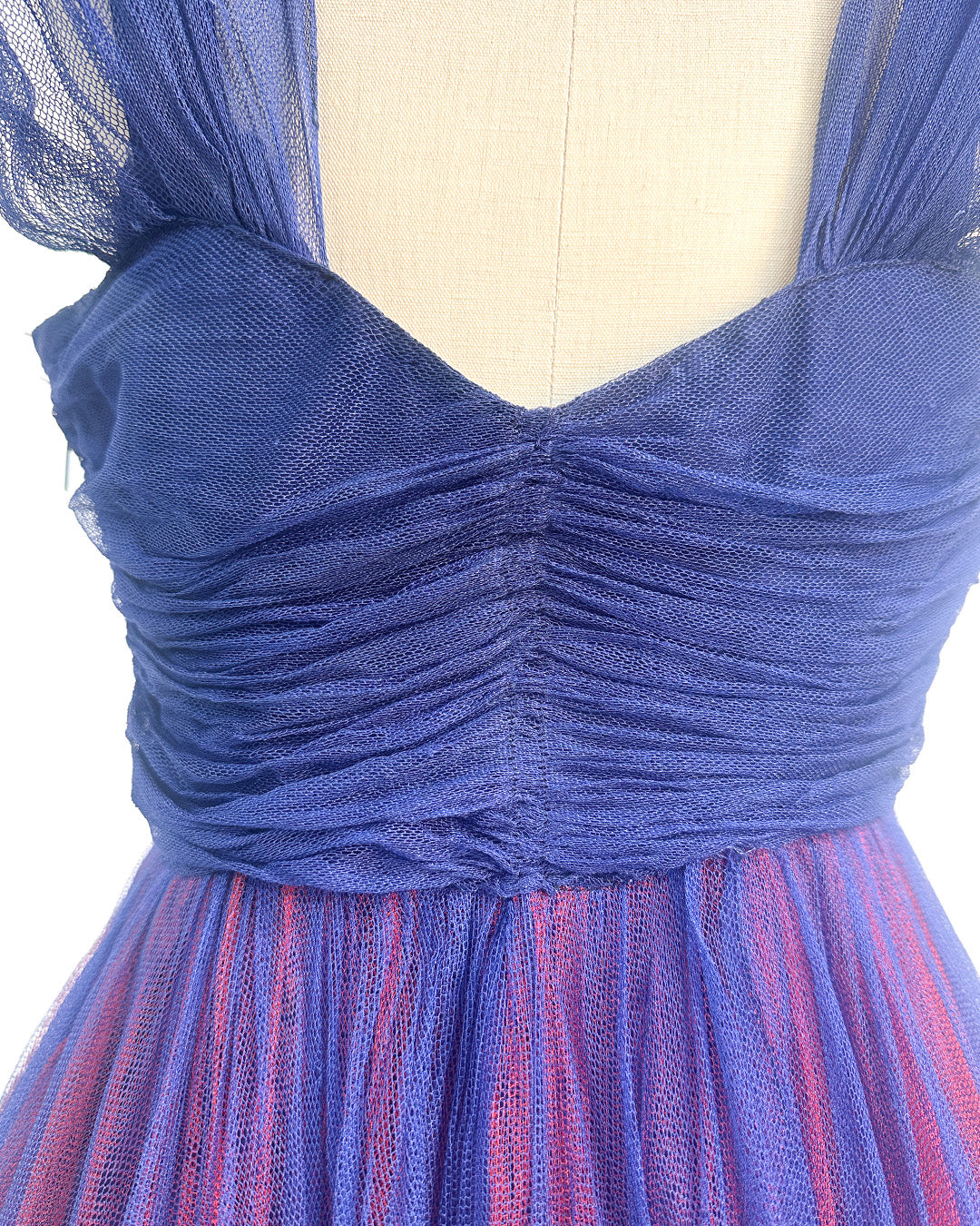 1930-40s 'The Midnight Enchantress' Tulle Gown / Small