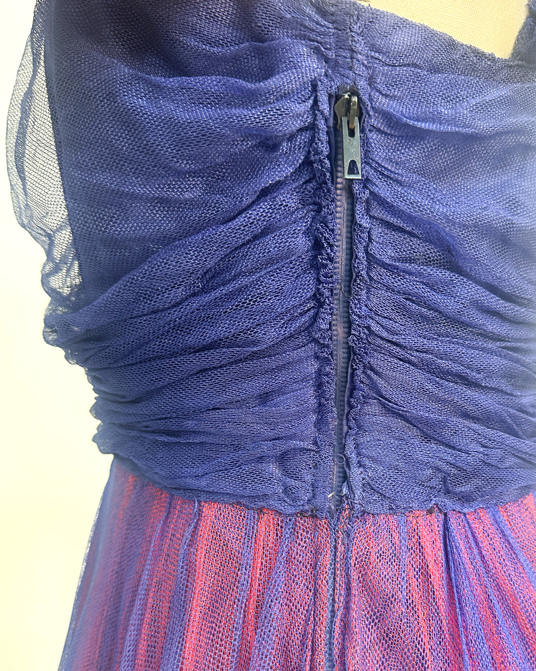 1930-40s 'The Midnight Enchantress' Tulle Gown / Small