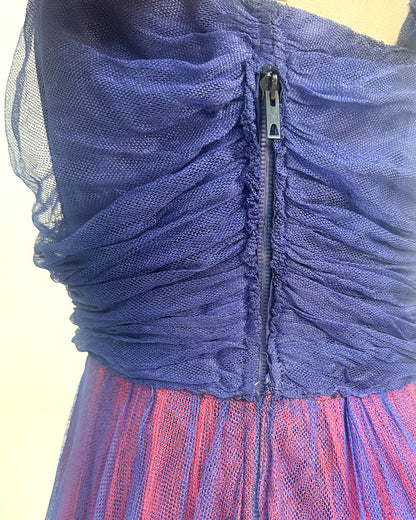 1930-40s 'The Midnight Enchantress' Tulle Gown / Small