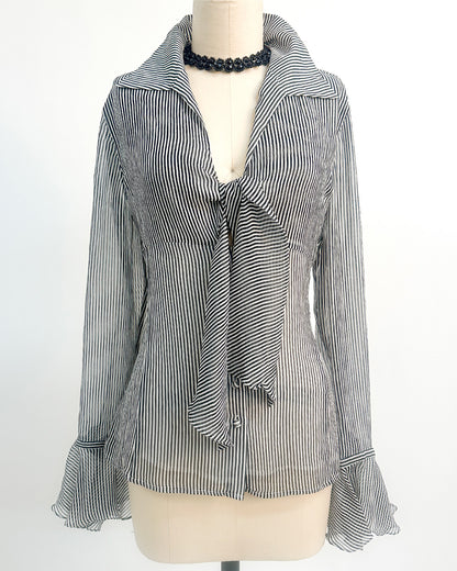 2000s 'The Midnight Sonata' Blouse / Medium –– Large