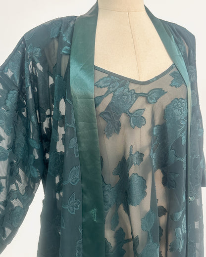 1980-90s 'The Midnight Grove' Lingerie Set / Medium - Large