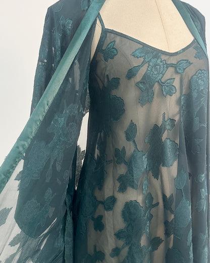 1980-90s 'The Midnight Grove' Lingerie Set / Medium - Large