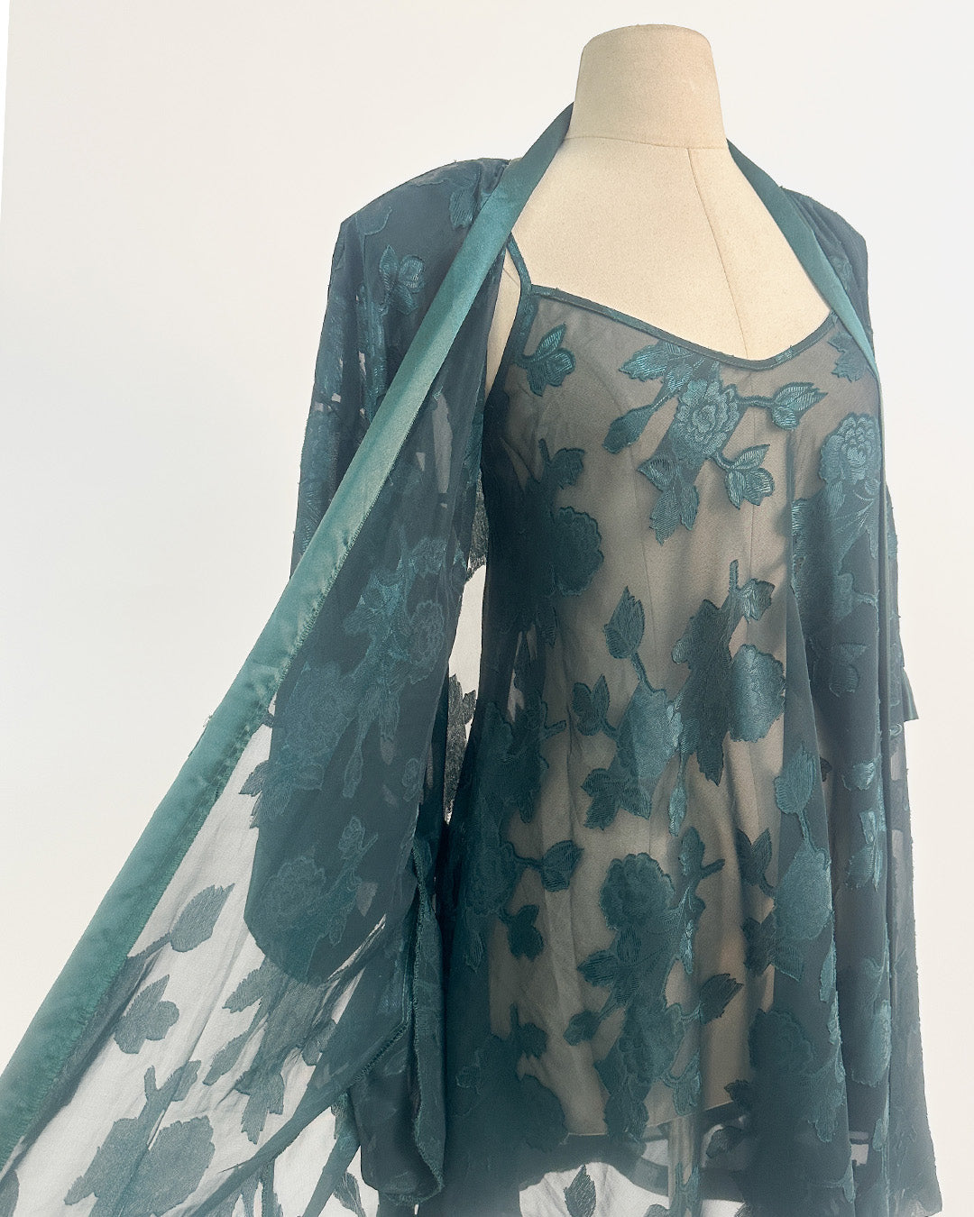 1980-90s 'The Midnight Grove' Lingerie Set / Medium - Large