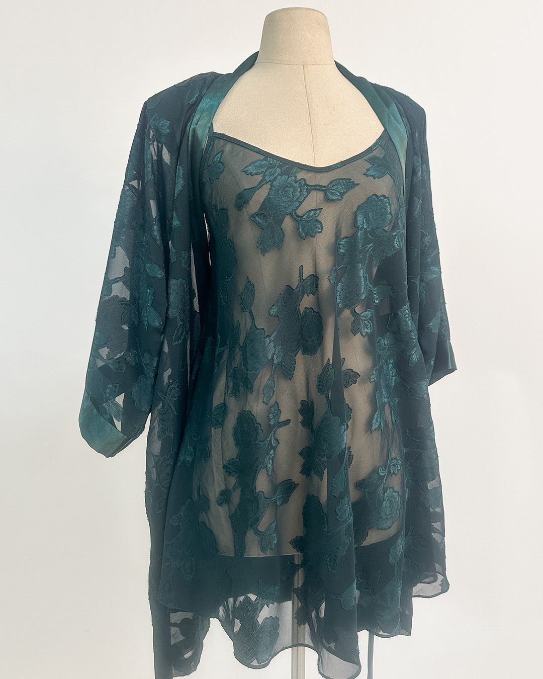 1980-90s 'The Midnight Grove' Lingerie Set / Medium - Large