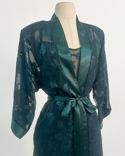 1980-90s 'The Midnight Grove' Lingerie Set / Medium - Large