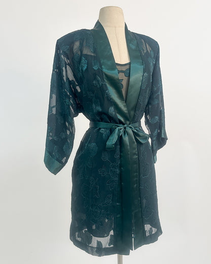 1980-90s 'The Midnight Grove' Lingerie Set / Medium - Large