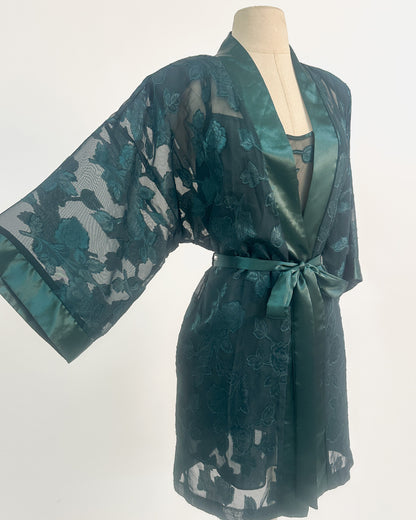 1980-90s 'The Midnight Grove' Lingerie Set / Medium - Large