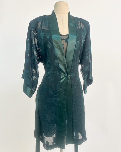 1980-90s 'The Midnight Grove' Lingerie Set / Medium - Large