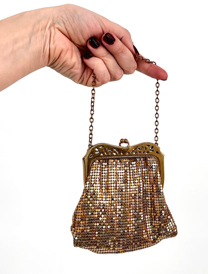 1930s Whiting & Davis Gold Mesh Handbag