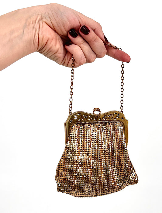 1930s Whiting & Davis Gold Mesh Handbag