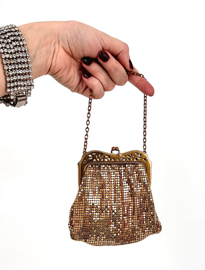 1930s Whiting & Davis Gold Mesh Handbag