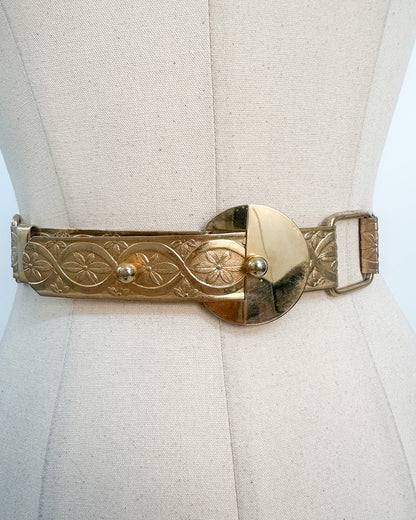 1960-70s 'The Gilded Bloom' Belt / Waist 36