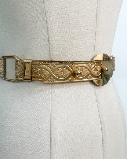 1960-70s 'The Gilded Bloom' Belt / Waist 36