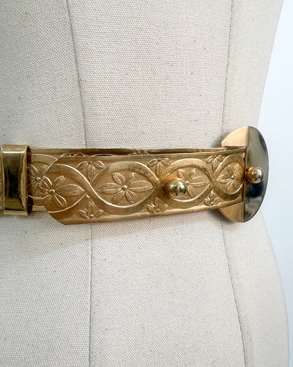 1960-70s 'The Gilded Bloom' Belt / Waist 36