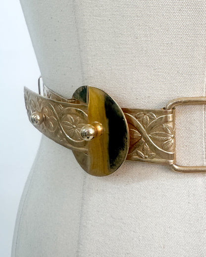 1960-70s 'The Gilded Bloom' Belt / Waist 36