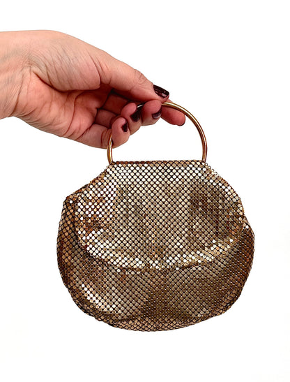 1940s Whiting & Davis Gold Mesh Handbag