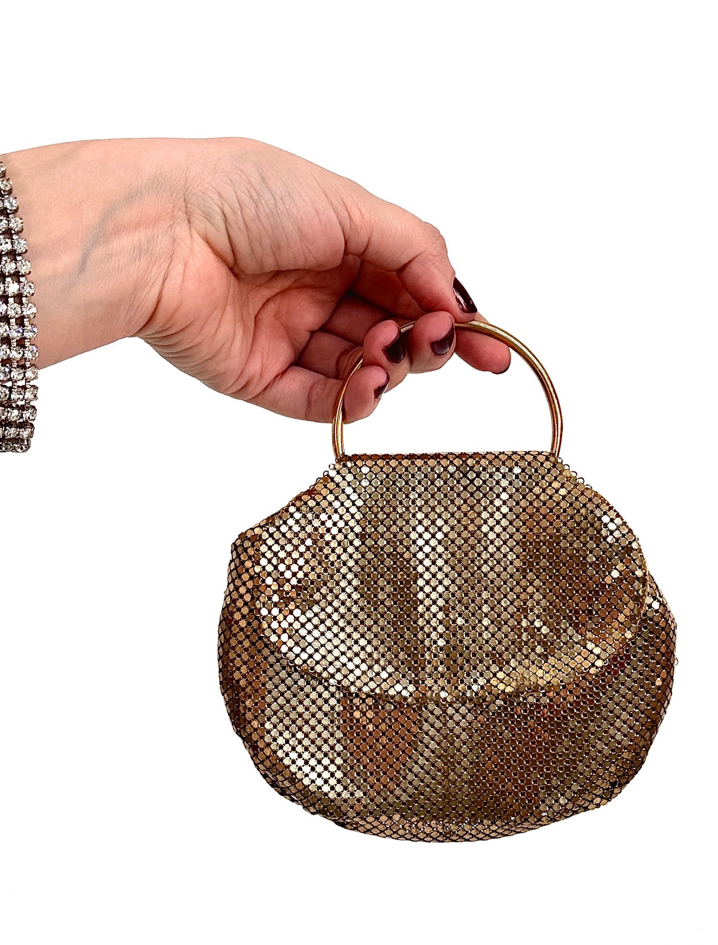 1940s Whiting & Davis Gold Mesh Handbag