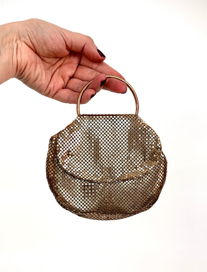 1940s Whiting & Davis Gold Mesh Handbag