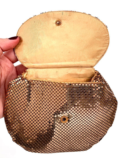 1940s Whiting & Davis Gold Mesh Handbag