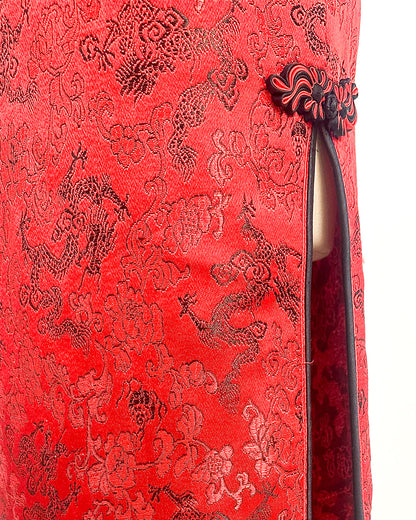 1970-80s 'The Dragon’s Shadow' Qipao / Medium