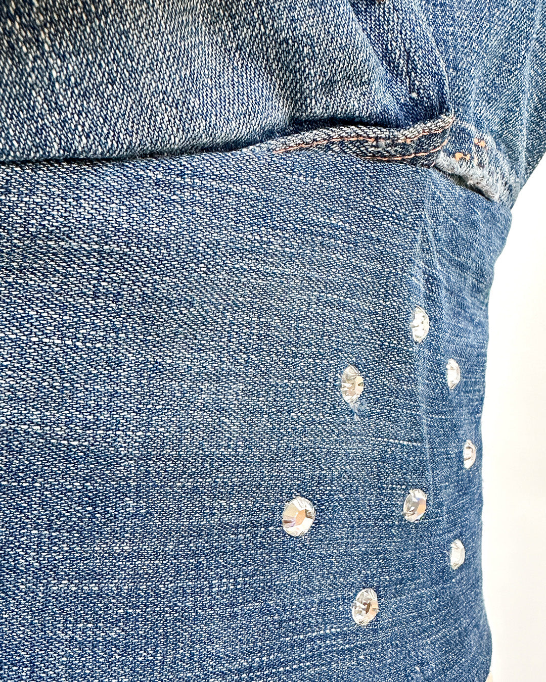 1970s 'The Denim Spell' Halter / Medium