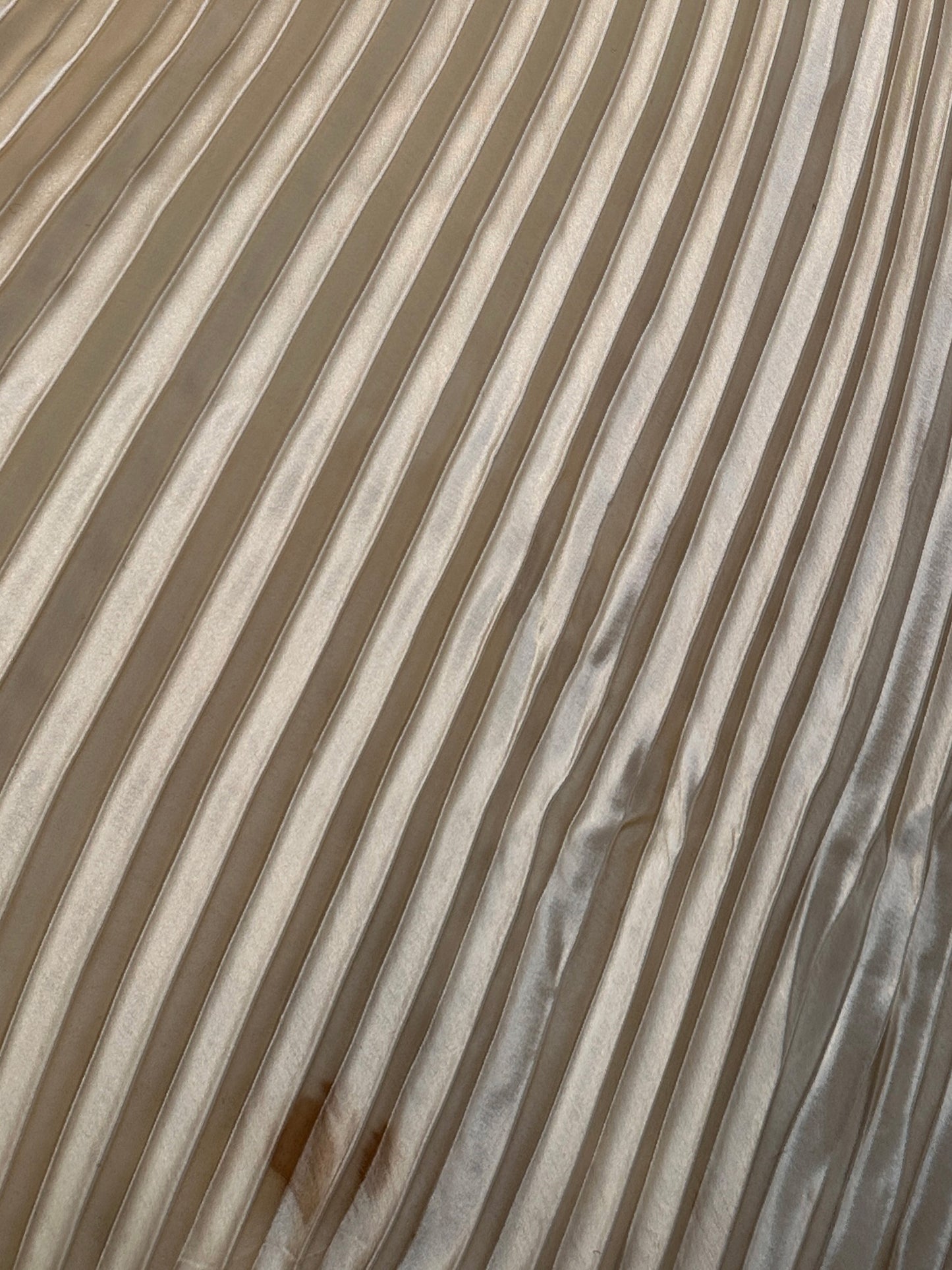 1930s Pleated Silk Satin Gown / Waist 28